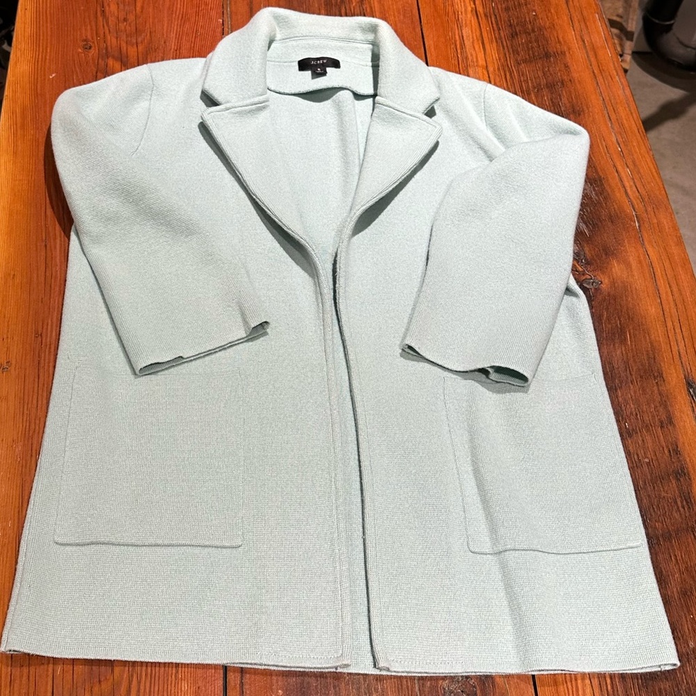 J. Crew "Sophie" Sweater Blazer, Mint, Women's Small